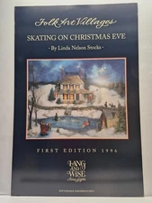 Lang and Wise STORE DISPLAY 1st Ed Folk art villages Skating on Christmas Eve