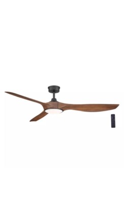 Home Decorators Collection Ceiling Fan W/ Light Remote Control 66'' Natural Iron