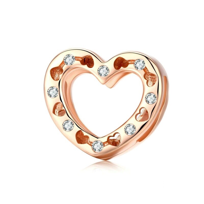 Bamoer Pulsera Y Abalorio Con Forma De Corazón, Cadena De Serpiente, Joyería Básica, Piedra De