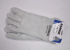 Radnor 1000 Pearl Gray 14" Split Cowhide Cotton Sock Lined Welders Gloves Large