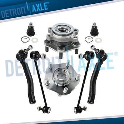 8pc Front Wheel Hub Bearings Suspension Kit for 2015 2016 2017 Leaf Sentra NV200