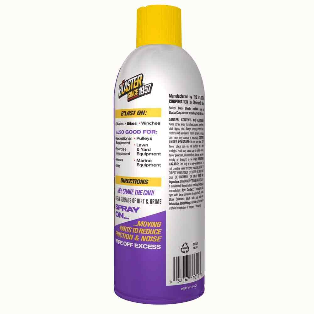 Blaster LongLasting Chain And Cable Lubricant Spray Bicycle Bike 11 Oz