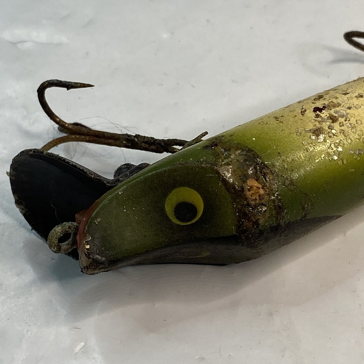 Vintage Heddon Fishing Lure RARE black HONG KONG Marked Bill Vintage Heddon Fishing Lure RARE black HONG KONG Marked Bill