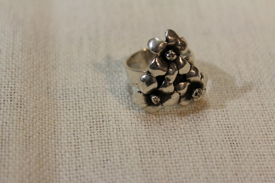 Bague Marguerite Ouverte En Argent Massif Avec Cristal De Roche - TOULHOAT - Style Bohème Chic