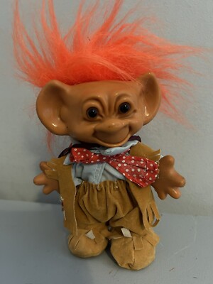 Vintage Wishnik Uneeda Puppe Inc Troll Spielzeug Sammlerstück 1980er Jahre Cowboy Outfit Troll
