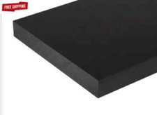 Black Plastic Sheet HDPE 3/4" Thick x 24" L X 12" W High Density Polyethylene
