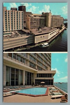 Dupont Plaza Hotel Miami FL Biscayne Blvd Biscayne Bay Dining Lounge Postcard