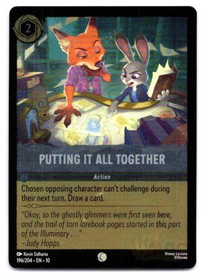 Lorcana Putting It All Together Whispers in the Well 10 COLD FOIL 196/204 NM