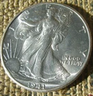 1941 and 1944 Silver Walking Liberty Half Dollars BU