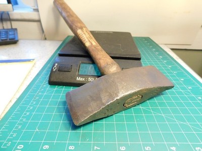 Blacksmith Forged Double Edge Blacksmith Hammer w/Solid Hickory Handle