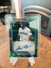2024 Bowman Sapphire Ben Williamson Chrome Auto Refractor Green 1st #/99