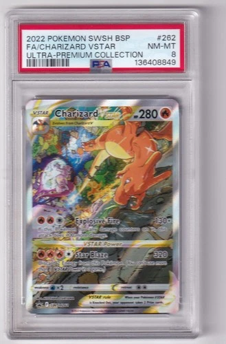 2022 Sword & Shield Promo SWSH262 Charizard VStar PSA 8 Black Star Undergraded