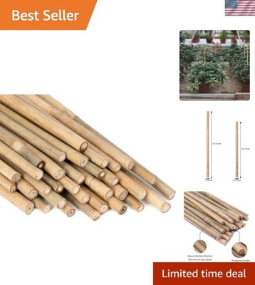 Plant Stakes Natural Garden Bamboo Sticks for Indoor and Outdoor, 20pcs for T...