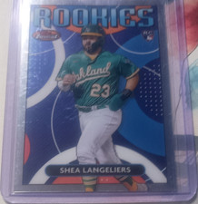Topps Finest Rookie Card 2 Lot Shea Langeliers Oakland Athletics