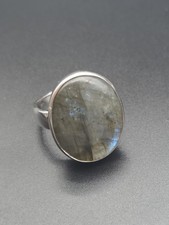 LABRADORITE STERLING SILVER 925 Cabochon RING SIZE 9