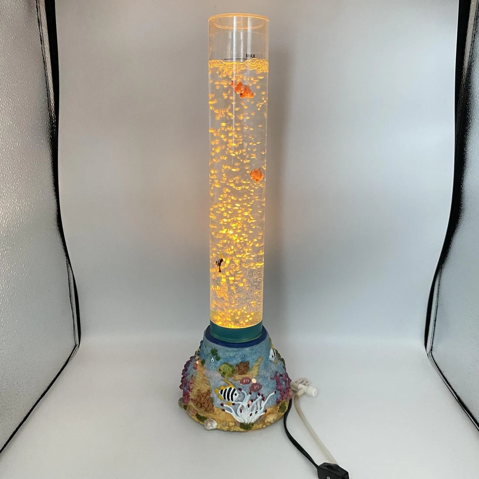 Lámpara de acuario burbuja Liwang torre LED cambiante de color de peces con bomba base de arrecife de 19 pulgadas Foto 3 de 4