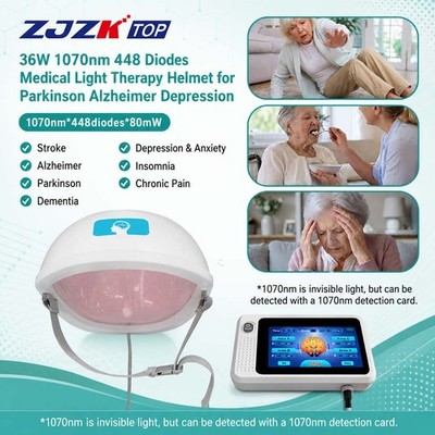 1070nm Red Light Therapy Helmet 36W PBM Cap for Cognitive Wellness & Clarity