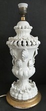 CERAMICAS HISPANIA MANISES Grande LAMPE VASE MÉDICIS Décor végétal stylisé