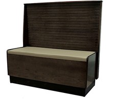 Atlanta Booth  Chair WBPB-S36100 46" Single Wood Platform Booth, Wood Back ...