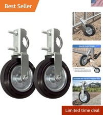 2 Pack Gate Wheel for Metal Swing Gate with 1-5/8" Thru 2" Gate Frames, Heavy...