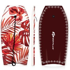 37" Bodyboard Lightweight Surfboard W/Wrist Leash Fin EPS Core for Kids & Adults