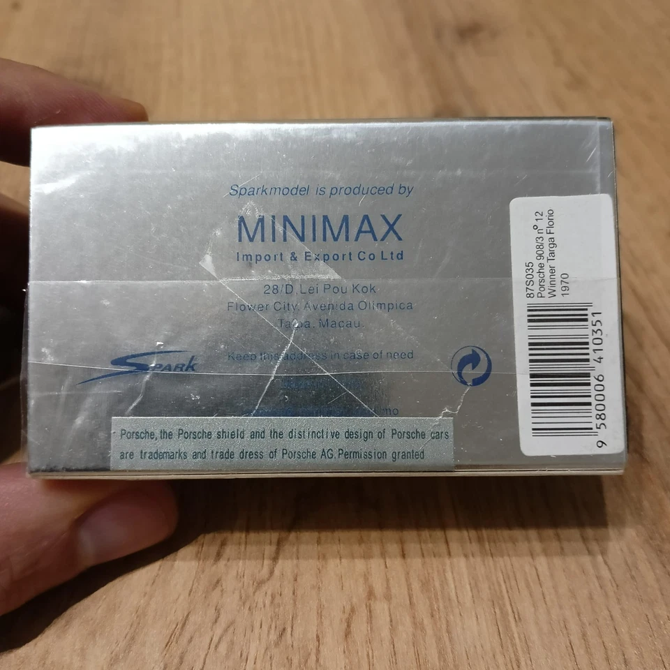 SPARK 87S035 Porsche 908 / 3 Winner Targa Florio 1970 1/87 modellino model - Immagine 3 di 4