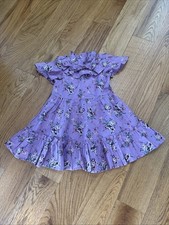 Janie And Jack Floral Ruffle Dress Size 2T Lavender Herb Floral Spring