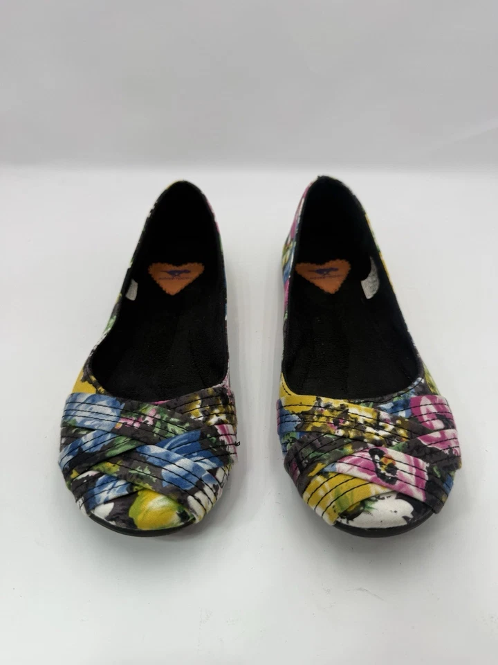 Sapato sem salto feminino Rocket Dog tamanho 9 multicolorido estampa floral tecido slip on - Imagem 2 de 4