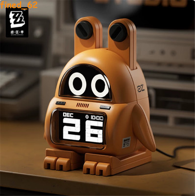 Zenless Zone Zero Orange Bangboo Electronic Calendar Alarm Clock Ornament Gift