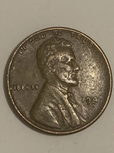 1947-S Lincoln Wheat Penny 1 Cent Coin.