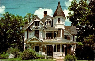 Downes Aldrich Eastlake Victorian Mansion Crockett Texas TX Unposted Postcard