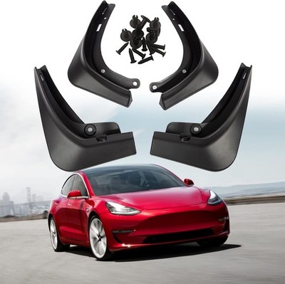 Tesla Model 3 Front & Rear Splash Guards - 4 Pack Truck Mud Flaps 2016-2023