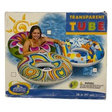 Intex The Wet Set Transparent Pool Tube Float 38 in Colorful Design Clear Panels