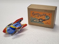 Space Rocket M-1 Space-Z UFO Wind-Up Toy Tin Litho Japan Schylling WORKS B25