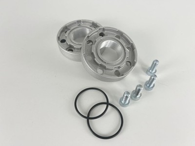 Piusi Flansch Kit 2 Flansche 2 O-Ringe 4 Schrauben, Gewinde 1''