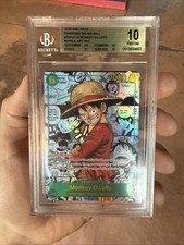 BGS 10 Pristine Monkey D. Luffy Manga Art SEC OP13-118 One Piece 