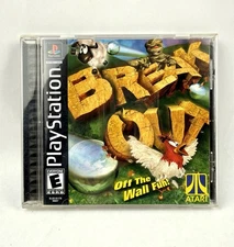 Break Out PS1 Sony Playstation 1 2000 Complete In Box CIB Atari Tested VGC Disc