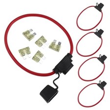 12V 10 Gauge Inline Fuse Holder with 25 AMP ATC Blade Fuses, Tinned Copper 25A