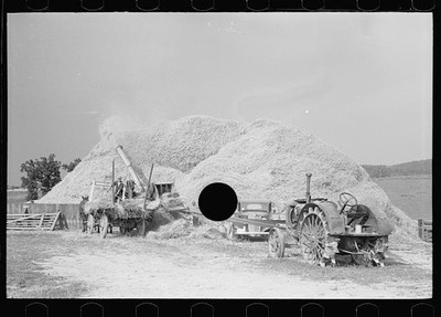 Frederick Maryland 1935-1942 Wheat Straw Threshing Machine Arthur Rothstein