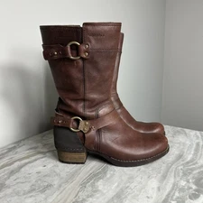 Merrell Oak Boots Women Size 7 Brown Leather Harness Shiloh Peak Mid Calf J69226