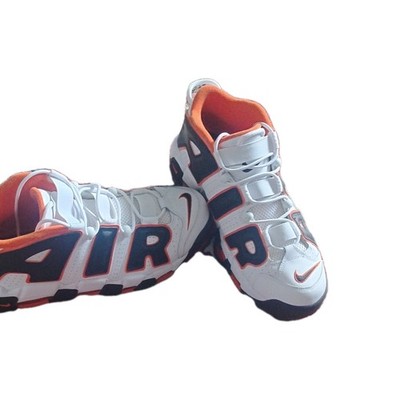 Nike Air More Uptempo Men s Low Top Sneakers Hook & Loop White Orange Black