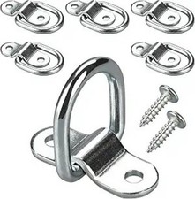 6 Pack D-ring Tie Downs Anchors 14 Heavy Duty Steel Trailer Tie Style 6 Pcs 6 Pack D-ring Tie Downs Anchors 14 Heavy Duty Steel Trailer Tie Style 6 Pcs