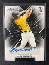 2021 Leaf Perfect Game Alex Stanwich Black Autograph #47/50!!!