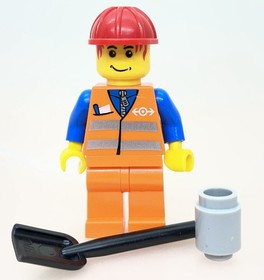 LEGO&reg; Train City Railway Worker Railway Employee Set 7898 Cargo Train Deluxe trn130