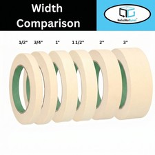 Painter's Masking Tape, Heavy-Duty, 60 Yards, Available Multi Size and Mil