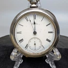 Waltham WM Ellery 1877 FAHYS Coin Silver Case Pocket Watch Antique 1883 18s 11j