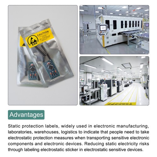 100pcs ESD Static Sticker Label 1.8Inch for Electrostatic Sensitive ...