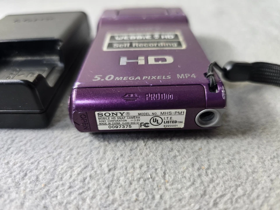 Sony MHS-PM1 HD Webbie Autograbación Ciruela Púrpura con Cargador ● LEER Foto 2 de 4