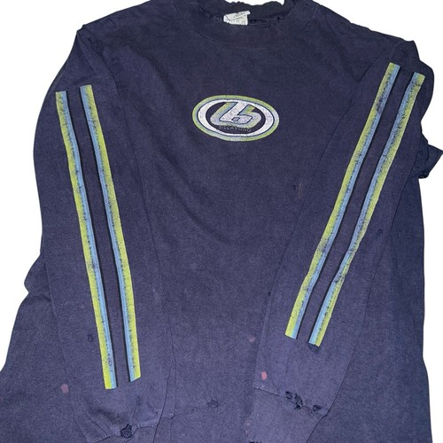 Vintage 90s Y2K Billabong Surf Skate Long Sleeve T-Shirt Size Medium Navy Blue - Bild 7 von 12