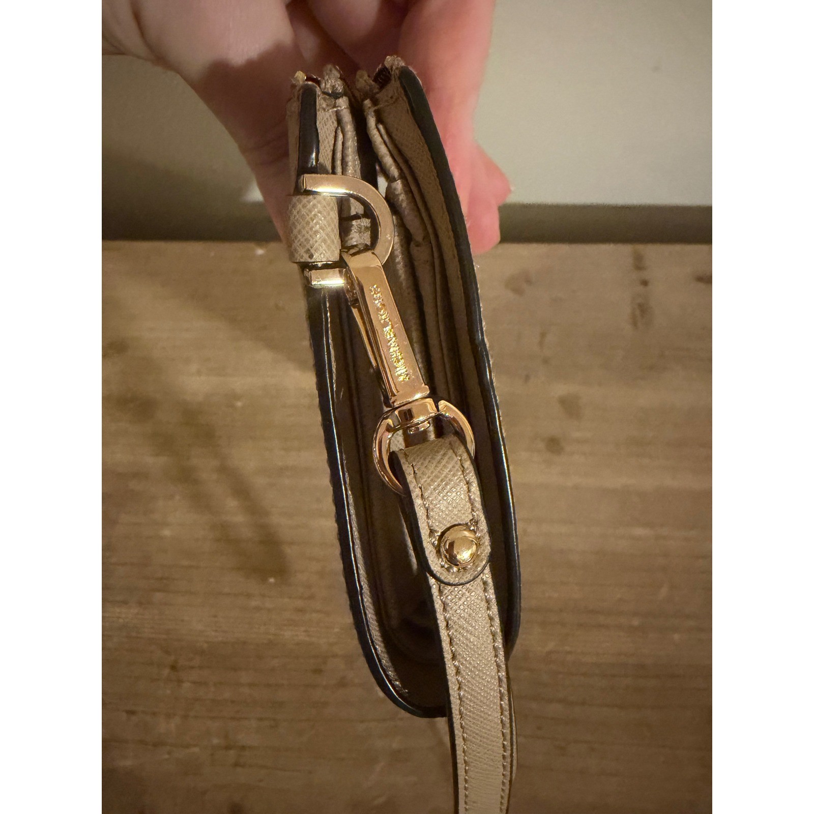 Michael Kors Adele Double Zip Wristlet Beige Saff… - image 7